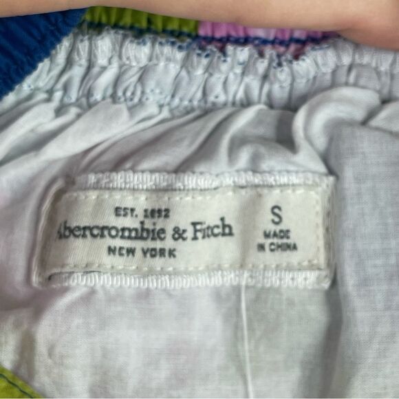 Abercrombie & Fitch Mini Skirt Women's Small Blue Floral Flare Lined Y2K - Picture 4 of 8